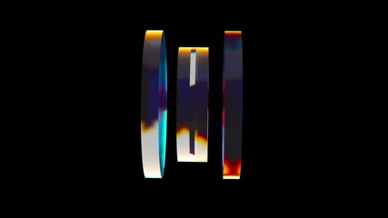 Fototapete - Glossy dispersion element. Computer generated