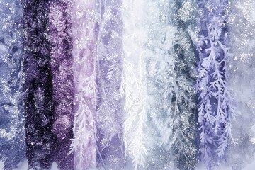 Poster - Frosty winter gradient blending violet, silver, and lavender tones with glittery accents, suitable for seasonal projects