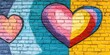 © MK - Two Hearts on Yellow Brick Wall