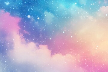 Poster - Holographic pastel gradient with grainy texture and soft retro noise, ideal for abstract digital designs or creative banners
