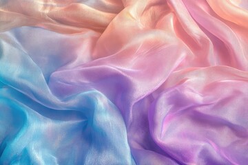 Poster - Holographic blurred gradient texture in pastel tones, featuring a grainy noise effect for retro-inspired designs