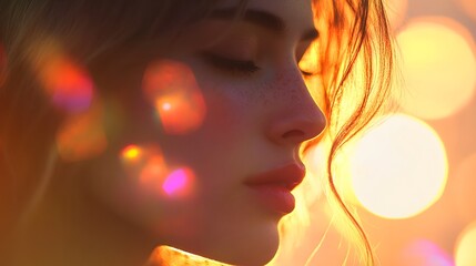 Poster - Radiant shimmer of fluid bokeh blending vibrant hues and harmonious transitions with soft shadows creating an enchanting dreamy atmosphere