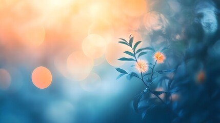 Poster - Vibrant bokeh circles with shimmering transitions blending tonal radiance and ethereal harmony with soft contours creating a dreamlike captivating atmosphere