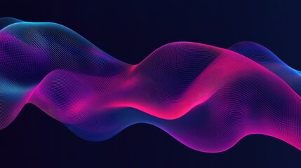 Poster - Abstract D floating particles in space with glowing light trails and smooth gradient transitions.
