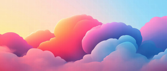 Poster - Vibrant nebula in cartoon style with swirling colors and dramatic cloud formations