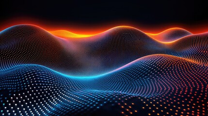 Fototapete - Elegant vector design of a polygonal mesh with smooth gradients and subtle lighting effects.