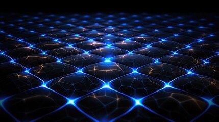 Poster - Dynamic light patterns abstract space digital art dark environment close-up view technology concept
