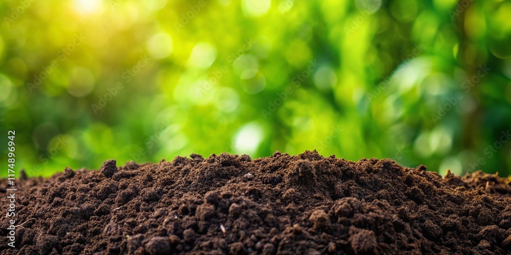 Lush Green Background with Rich Soil Texture - Perfect for Agriculture ...