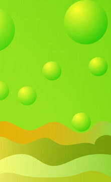 Colorful bubbles on colorful background. Abstract colorful waves, vibrant colors, art design, perfect for wallpaper