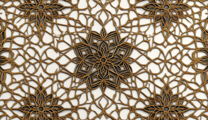 Wall Mural - Seamless vector pattern in authentic arabian style.