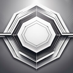 Poster - Minimalist vector banner with a white background and hexagonal pattern, offering a sleek and geometric design for modern visual themes