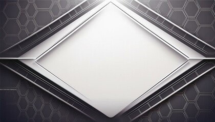 Poster - Minimalist vector banner with a white background and hexagonal pattern, offering a sleek and geometric design for modern visual themes