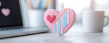 heart shaped cookie with graph symbolizes love trends and growth