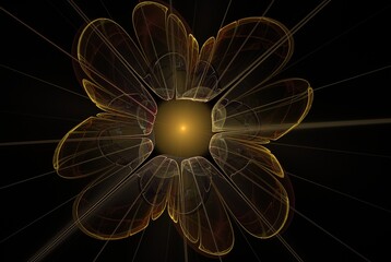 Poster - Computer generated fractal pattern and shape