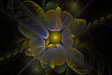 Poster - Computer generated fractal pattern and shape