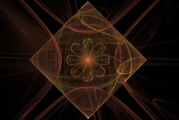 Poster - Computer generated fractal pattern and shape