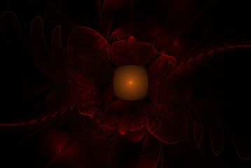 Poster - Computer generated fractal pattern and shape