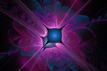 Poster - Computer generated fractal pattern and shape