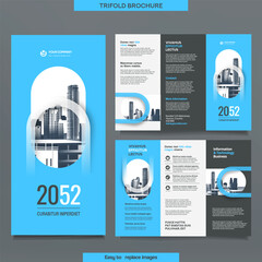 City Background Business Company Presentation with Infographics Template.