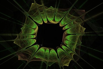 Poster - Computer generated fractal pattern and shape