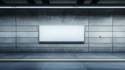 Poster - Blank Advertisement in Modern Subway Station