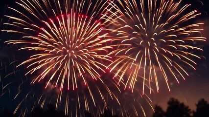 Leinwandbilder - Night Sky Fireworks Extravaganza 