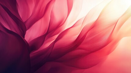 Poster - Abstract Crimson Waves in Soft Sunlight Ethereal Red Texture for Artistic Backgrounds and Natural Aesthetic Design