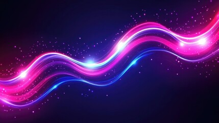 Poster - Illuminated wavy abstract background with vibrant colors and glowing effects for modern designs and presentations