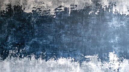Poster - Dark Blue Grunge Texture with Weathered Cement Surface for Background Design