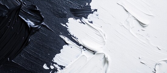 Poster - Abstract Textured Background with Black and White Paint Smears Ideal for Creative Projects and Design Contexts