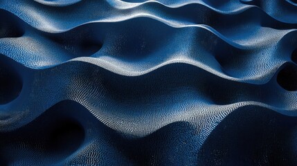 Poster - Dark Blue Abstract Texture with Wavy Patterns Suitable for Background Design or Artistic Projects