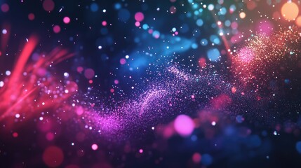 Aufkleber - Colorful dazzling fireworks display at night creating a festive atmosphere with vibrant sparkles and bright bokeh effects during celebrations