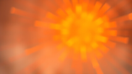 Wall Mural - blurred orange zoom perspective background. abstract soft explosion effect. generative ai