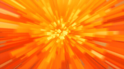 Wall Mural - blurred orange zoom perspective background. abstract soft explosion effect. generative ai