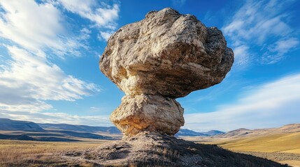 Aufkleber - Stunning ancient rock formations standing tall against a vibrant sky in a serene landscape setting.