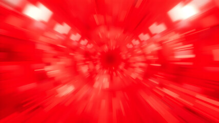 Wall Mural - blurred red zoom perspective background. abstract soft explosion effect. generative ai