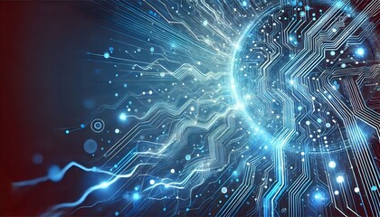 Wall Mural - Blue fractal background