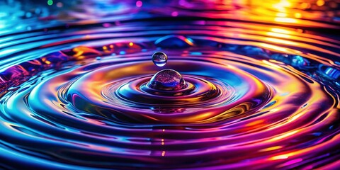 Poster - Psychedelic Ultraviolet Abstract Background: Underwater Ripples, Ultrasonography Texture, 4K Liquid Animation