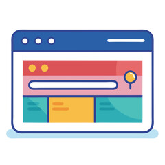 Aufkleber - Colorful website navigator displaying a user interface for easy browsing and exploration of digital content
