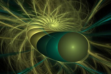 Poster - Computer generated fractal pattern and shape