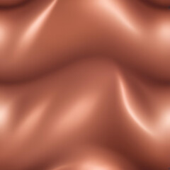 Poster - A close-up of a smooth, shiny copper surface with elegant curves and folds, showcasing a rich metallic texture that adds a touch of luxury to any design.