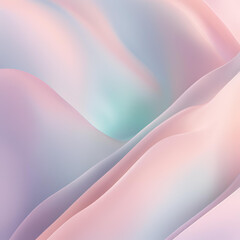 Poster - A dreamy abstract background featuring soft pastel waves in gentle hues of pink and blue, creating a tranquil and ethereal atmosphere perfect for design projects.