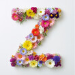 © Nadya - Letter Z of the English alphabet, made entirely of colorful flowers