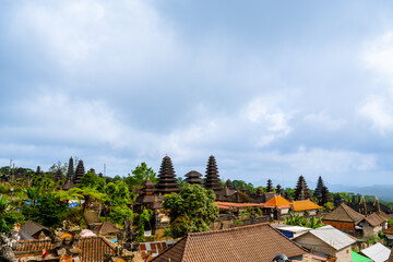 Wall Mural - Bali, Indonesia - October 22, 2024:Pura Agung Besakih temple complex, Besakih. The most important Hindu temple in Bali.