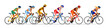 © tatoman - Female cyclists, international women's cycling races colorful vector illustration.