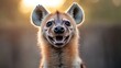 © Maximages  - The hyena is captured joyfully with a wide smile amid the glowing hues of sunset, representing a unique blend of wild charm and the beauty of twilight hours.
