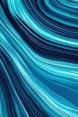 Poster - Swirling waves of vibrant turquoise and blue create a mesmerizing abstract pattern perfect for modern design.
