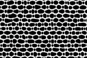 Poster - A unique black and white abstract pattern featuring organic shapes and smooth transitions, ideal for modern design projects.