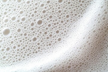 Poster - Close-up of creamy bubbles creating a textured, abstract surface ideal for various artistic applications.