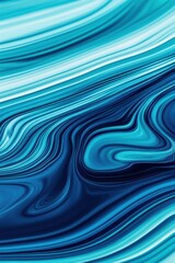 Poster - Abstract wave patterns in vibrant blue tones, perfect for backgrounds, wallpapers, or artistic projects.